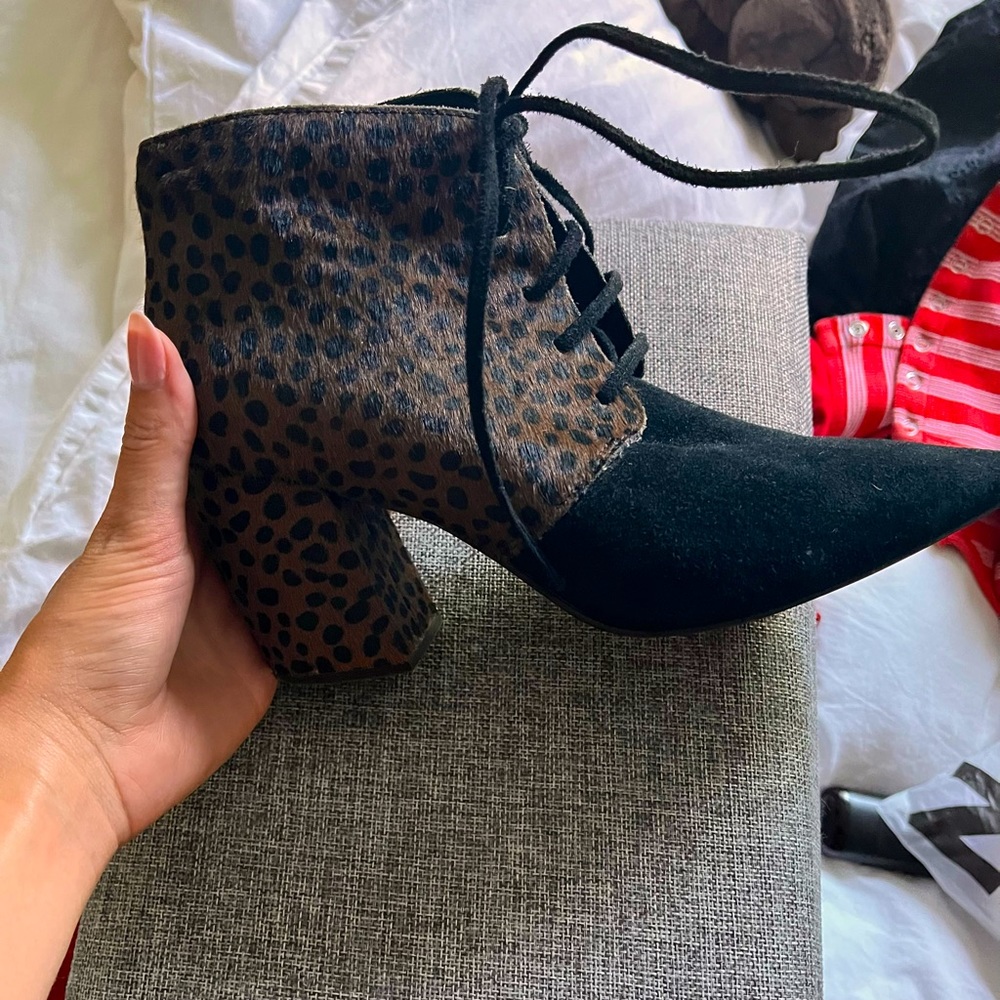 Size 8 Suede & Real Fur Jeffrey Campbell Heels